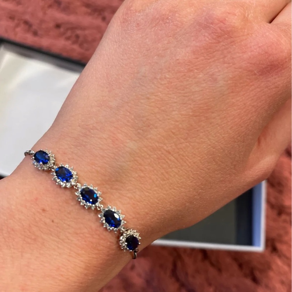 Sapphire bolo bracelet